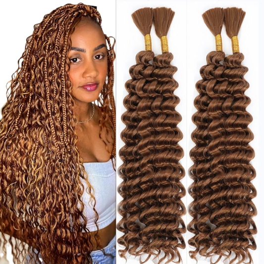 Best Boho Synthetic Curly Braiding Hair Mix – Color 30 | 16 Inch Deep Wave Extensions